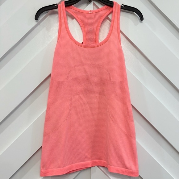 Lululemon Swiftly Tech Racerback Tank Top Size 8 In Heathered Grapefruit - Picture 1 of 6